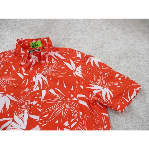 Gitman Bros Vintage Shirt Men Small Orange White Floral Hawaiian Button Up USA - Picture 3 of 10